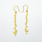 Brass natural botanical vine modern gold contemporary stylish earrings