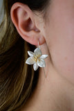 Anantara Two Tone Lotus Flower Earrings