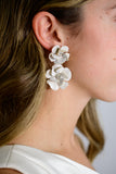 Dos Gardenias Hand-Painted Earrings