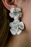 Dos Gardenias Hand-Painted Earrings