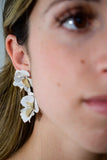 Dos Gardenias Hand-Painted Earrings