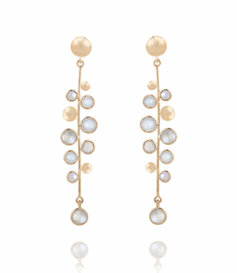 linear drop with  moonstone and gold bridal earrings