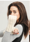 Cozy Cuff Mohair Ribbed Mitts