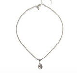 inlaid pear-shaped Swarovski pendant bridal necklace
