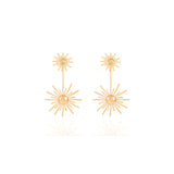 Small Luciana's Starburst Circle Earrings